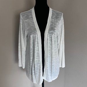 Charter Club Linen Blend Cardigan Shrug - White - Size 0X
